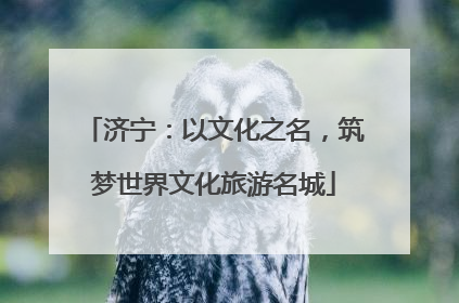 济宁：以文化之名，筑梦世界文化旅游名城